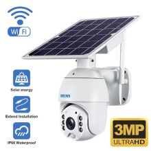 ESCAM IP Κάμερα Παρακολούθησης Wi-Fi 1080p Full HD Αδιάβροχη Μπαταρίας με Φακό 3.6mm σε Άσπρο Χρώμα QF280